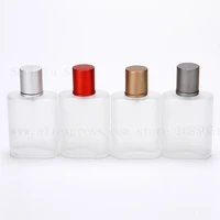 12pcs 30ml 1oz frosted glass perfume bottle fragrance parfum atomizer with aluminum sprayer grey cap