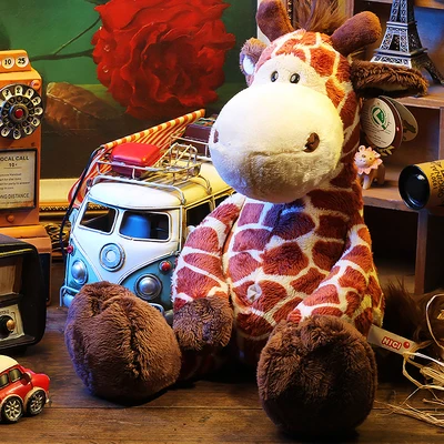 Плюшевая игрушка мягкая кукла милая пятна жираф животное родитель ребенок