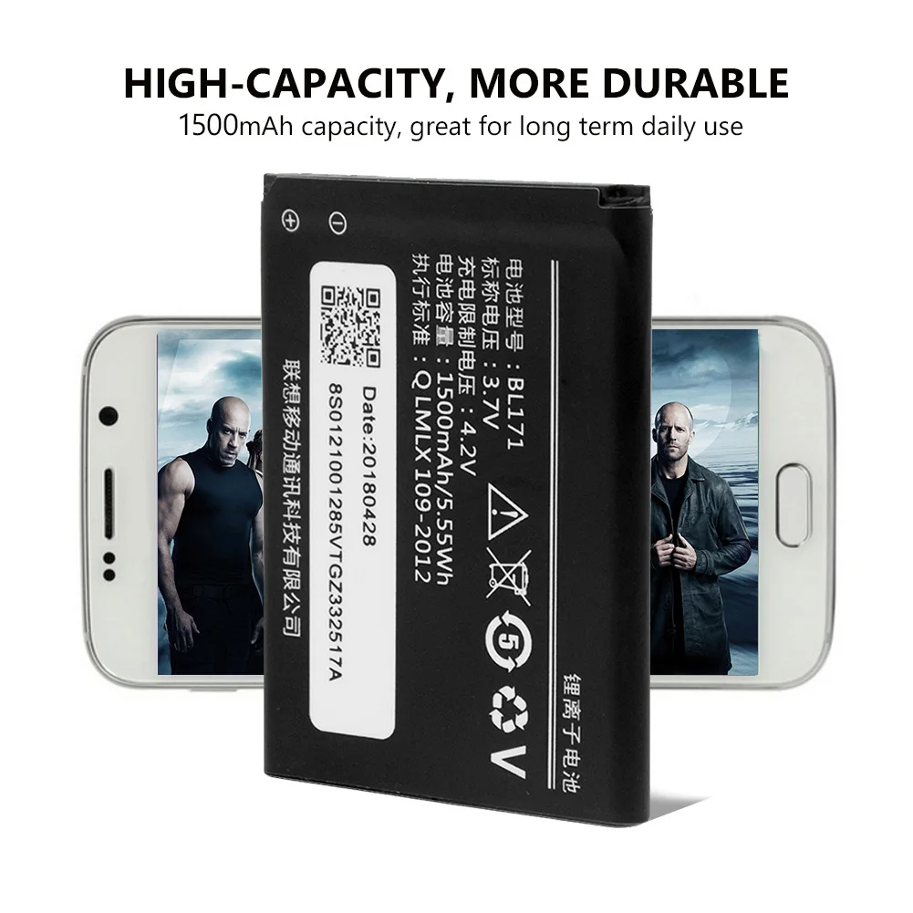 1500 мАч батарея для телефона BL171 lenovo A319 A356 A368 A370E A376 A390 A390T аккумуляторная высокая