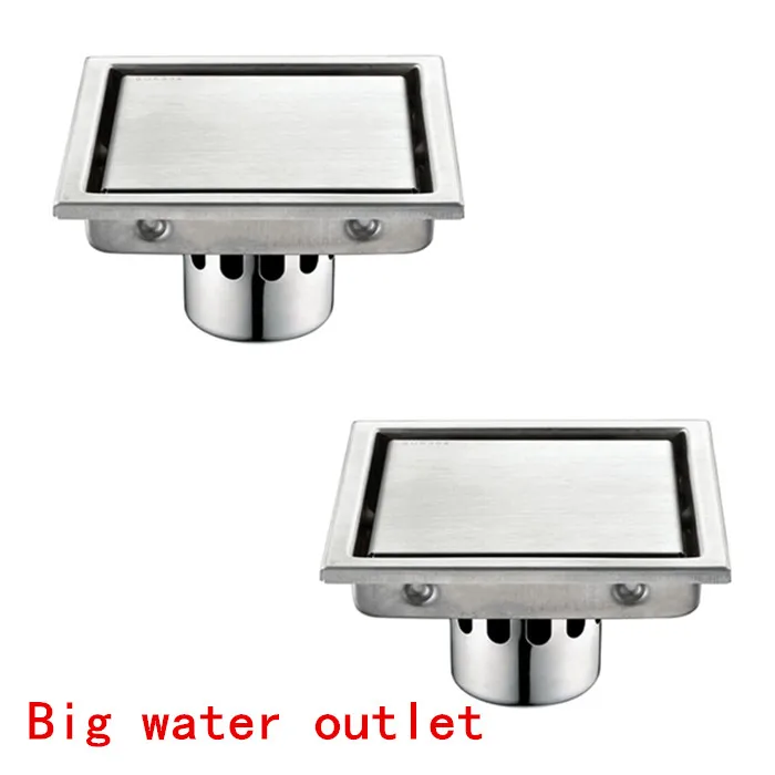 2 шт. сливная решетка из нержавеющей стали 304 для слива воды в ванную комнату 150*150