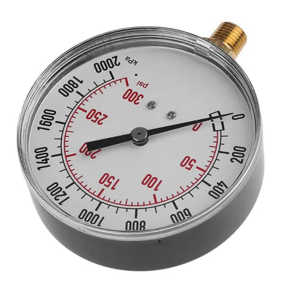 Pressure Gauge 1/4inch NPT Side Mount 0-300psi 20bar Air Compressor Meter Hydraulic Tester | Инструменты