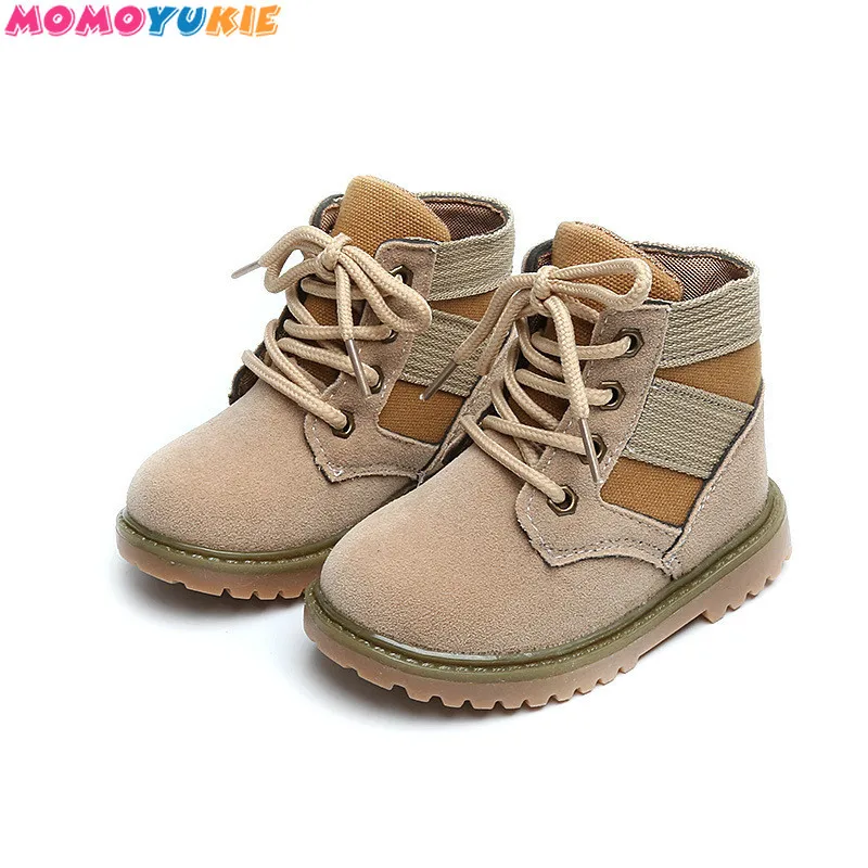 

Motorcycle Style Kids Boots Soft PU Leather Ankle Martin Boots Autumn Winter Thicken Fur Boys Boots Size 21-30 Toddler Boy Boots