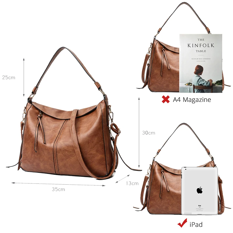 Женская дизайнерская сумка через плечо Высококачественная женская хобо из