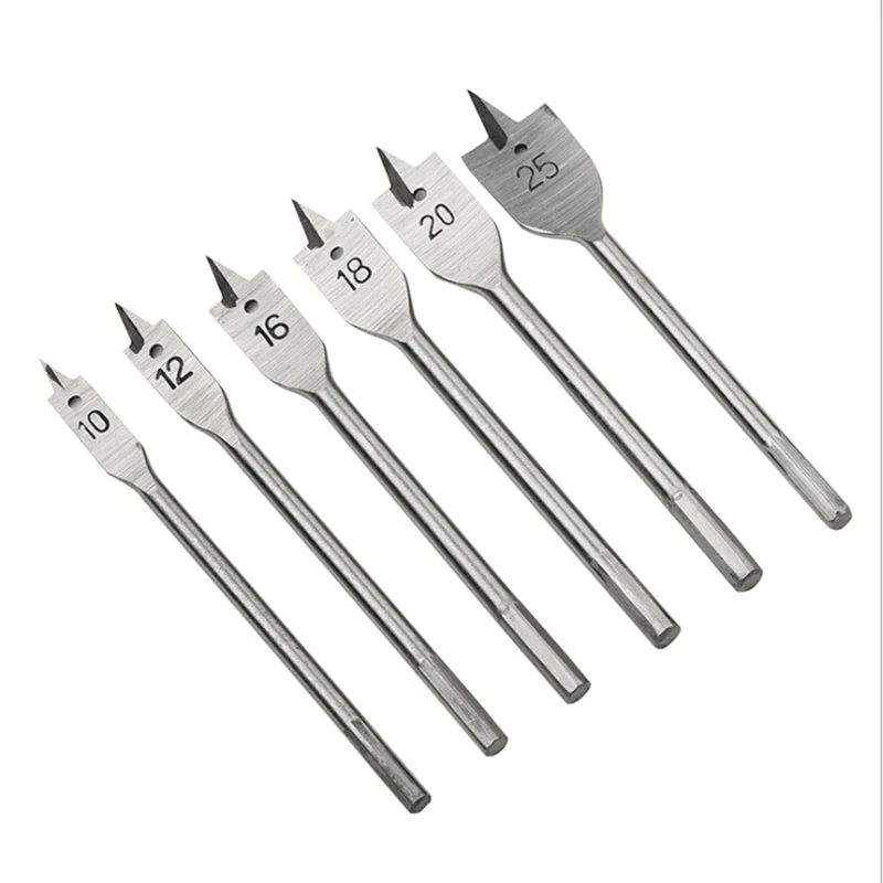 1Pcs 6mm-40mm Woodworking Tools Titanium Coated Spade Flat Head Wood Boring Drill Bits Power for Hand Drilling | Инструменты
