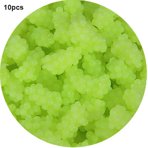 Green 10pcs Счастливый обезьяна 10 шт./упак. Slime Игрушка-подвеска мягкая резина фрукты поставки слаймов дополнение DIY Декор наполнитель для flufft облако ясно Slime - Цвет: Green 10pcs