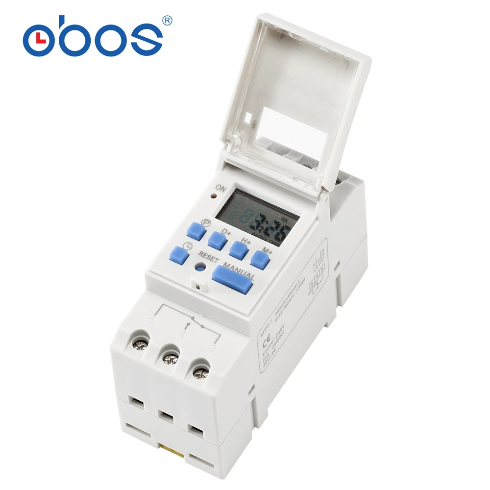 OBOS DHC15A новый источник питания памяти 220 В цифровой таймер din с 16 раз ВКЛ/ВЫКЛ в день