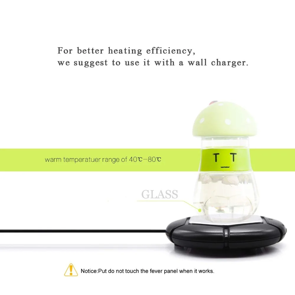 Футбольная USB чашка теплая кружка для напитков коврик сохраняющий тепло