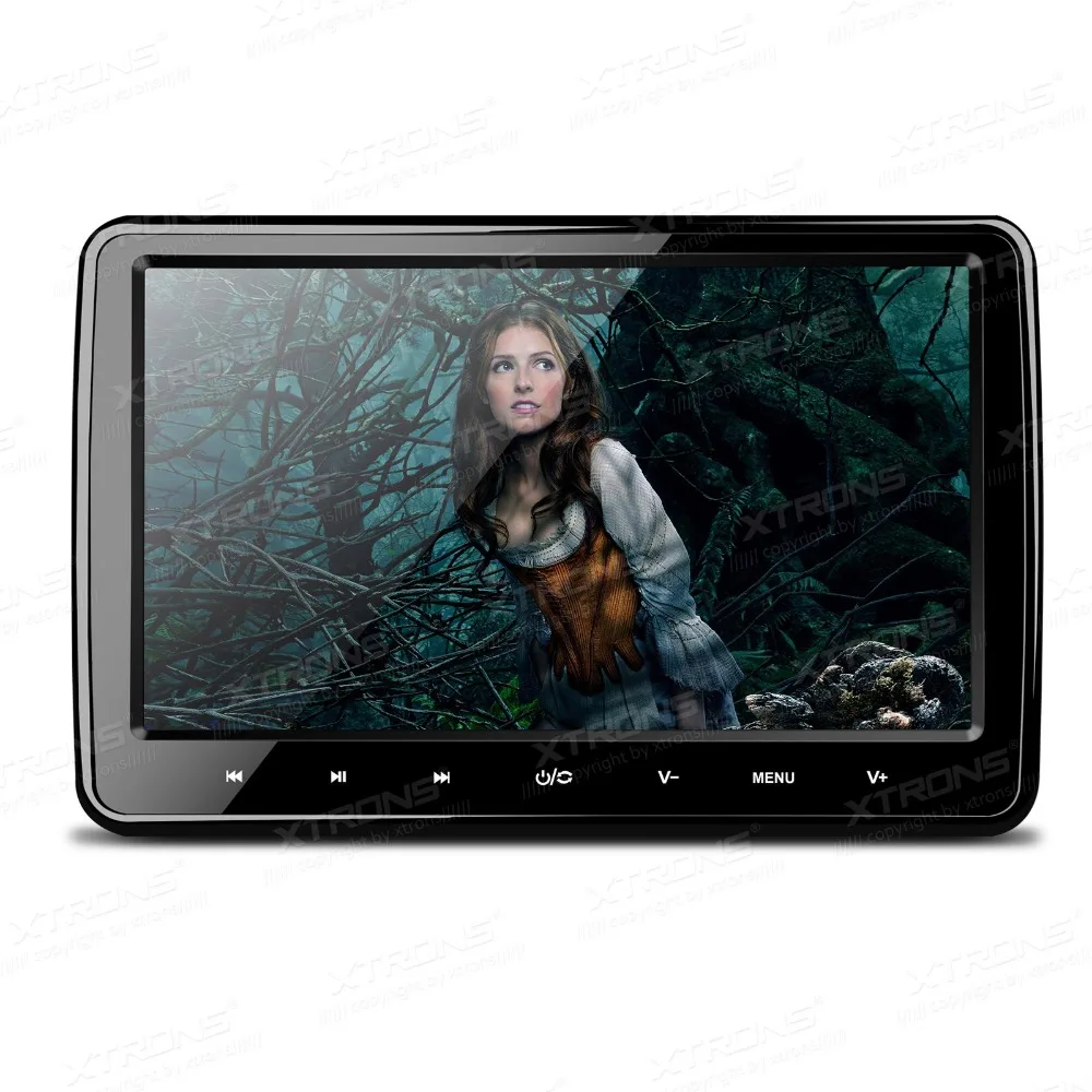 Single 10.1&quot Car Headrest DVD Monitor 1024*600 HDMI Touch Button Game USB SD CD Mp3 Player Portable PC Audio Pillow | Автомобили и