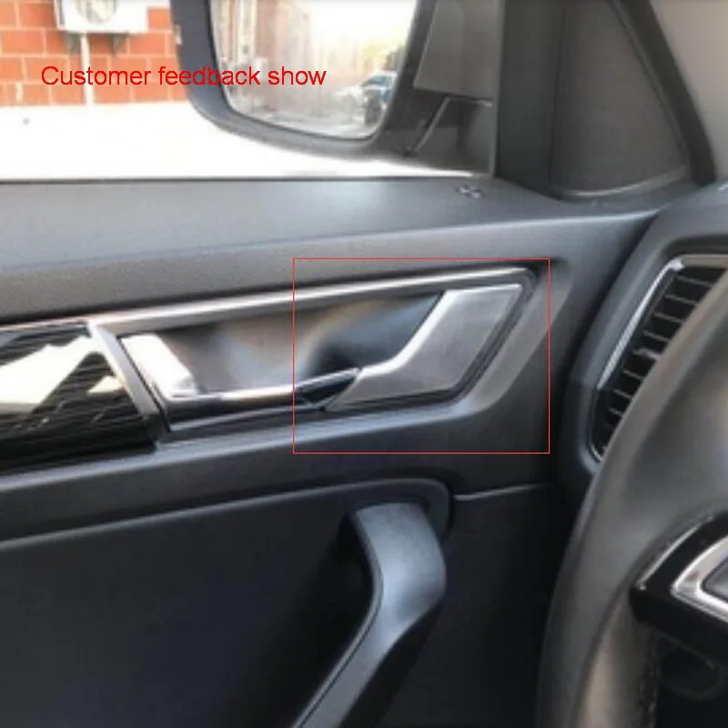 Tonlinker чехол наклейка для SKODA KODIAQ-18 автомобильный Стайлинг 4 шт. нержавеющая сталь внутренняя дверная ручка динамик крышка наклейка s