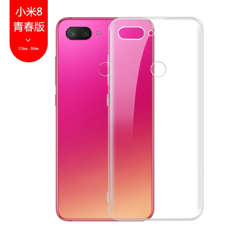 Прозрачный чехол для xiaomi mi8lite 8se 5S 5 sPIus Мягкий защитный силиконовый телефона