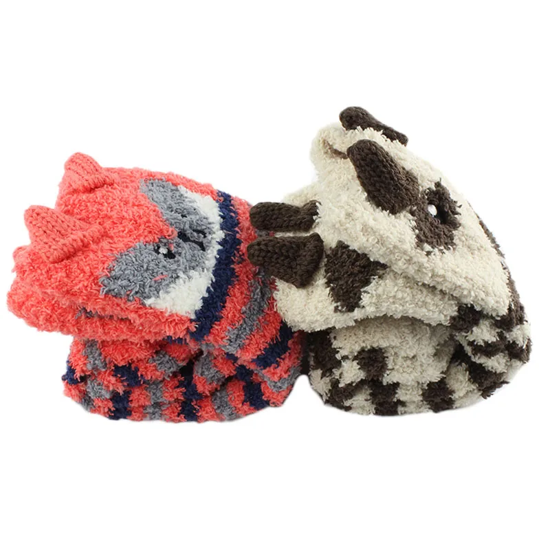 [EIOISAPRA] Милые Мультяшные забавные носки для животных женские утепленные