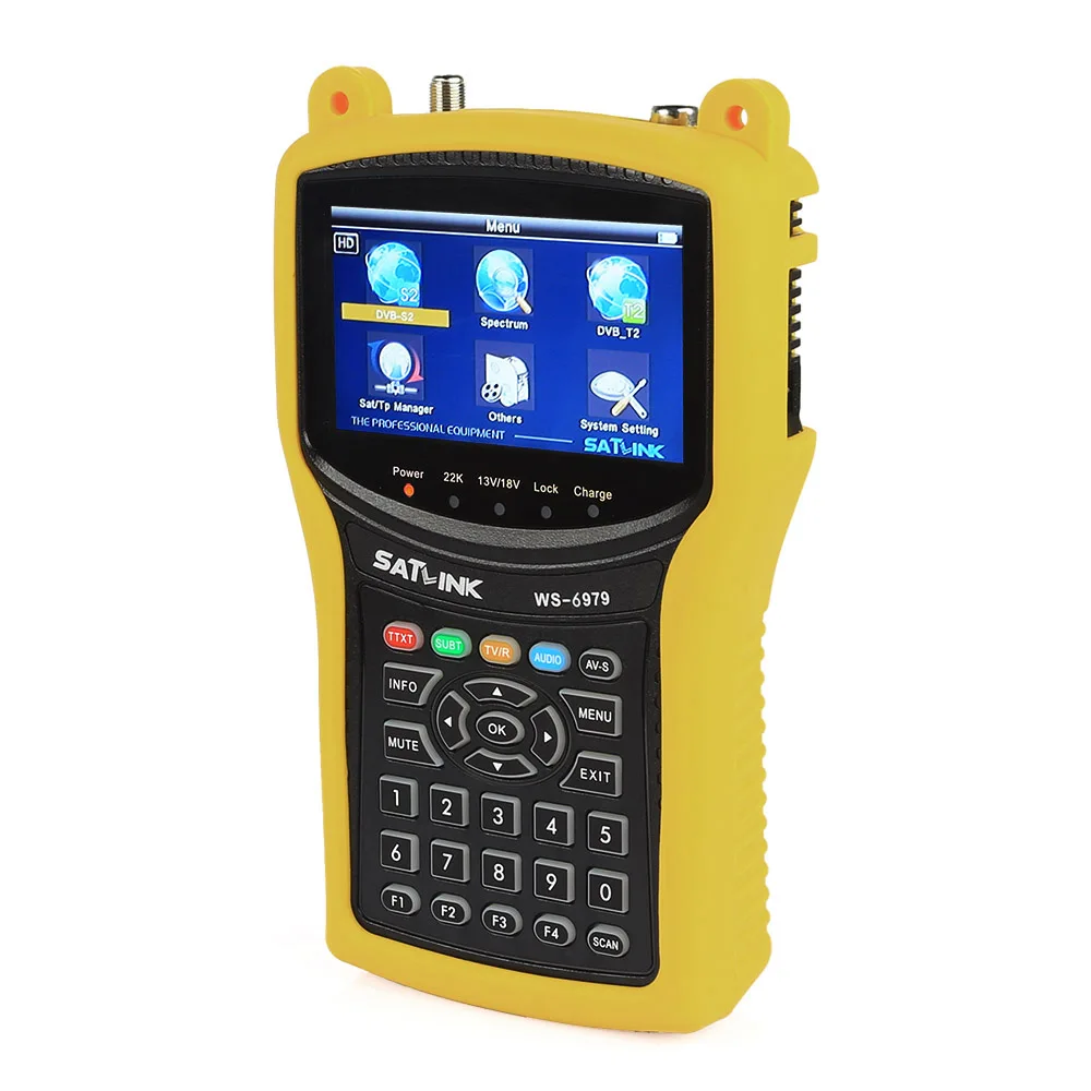 Satlink WS 6979SE спутниковый Finder метр 4.3 дюймовый Экран дисплея DVB S/S2 T2 MPEG4 hd combo WS6979 с