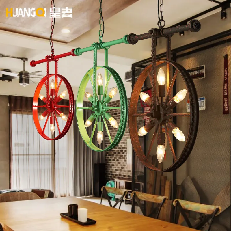Люстра в стиле ретро индастриал ветер индивидуальность ресторан бар