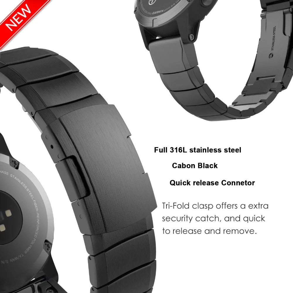 22 мм 20 ремешок для часов Samsung Galaxy Watch 42 46 Amazfit Bip Pace Motor 360 из нержавеющей стали Gear S3 S2