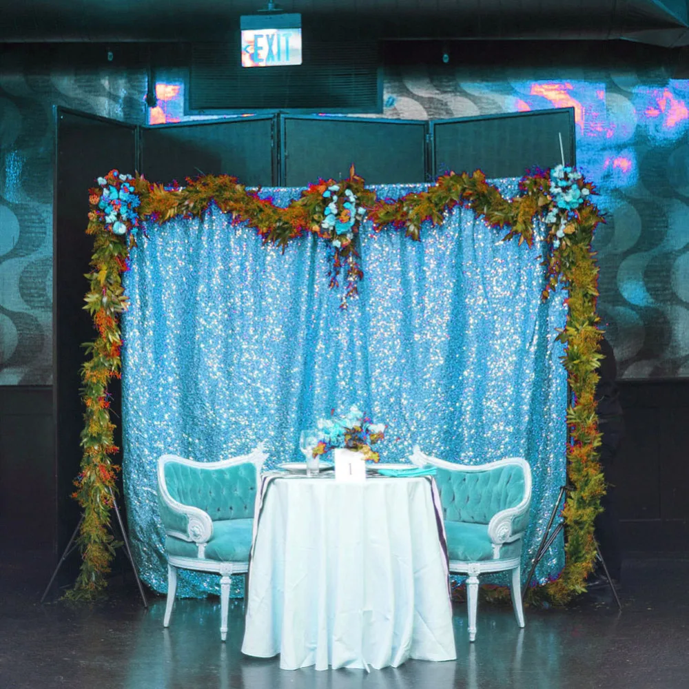 Тканевый фон для фотосъемки на свадьбу 5 футов * 6 Золотой/серебристый Фотофон с