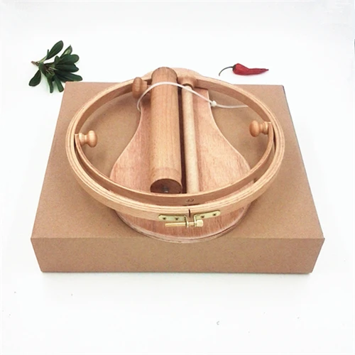 Dia24cm подставка для вышивания, деревянная стойка для вышивания крестиком, регулируемые настольные рамки, рамка для вышивания крестиком, вращающаяся на 360