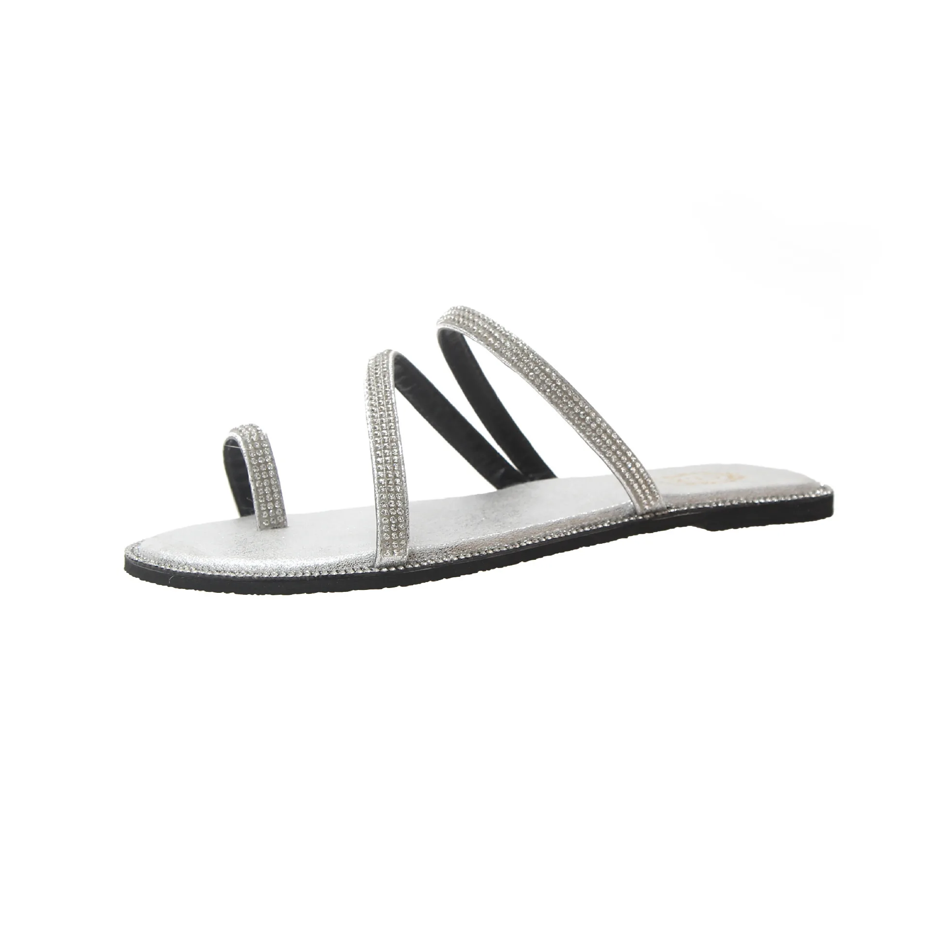 Clip toe slippers crystal summer shoes woman flats narrow band slides brief casual anti-skid beach flipflops femme zapatos mujer | Обувь