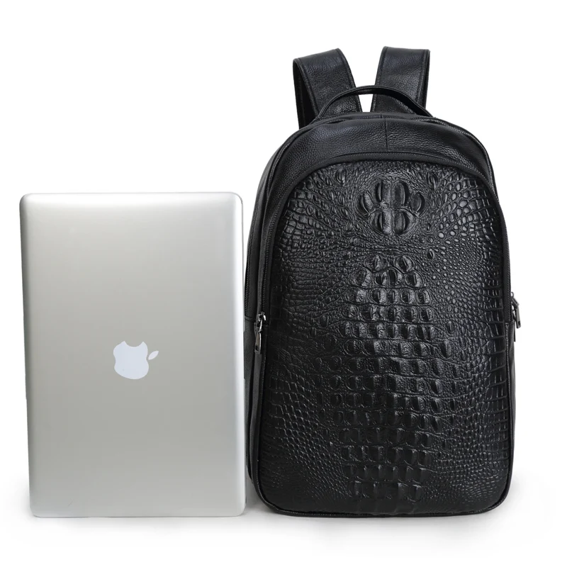 Рюкзак мужской из натуральной кожи роскошный изысканный ранец воловьей с