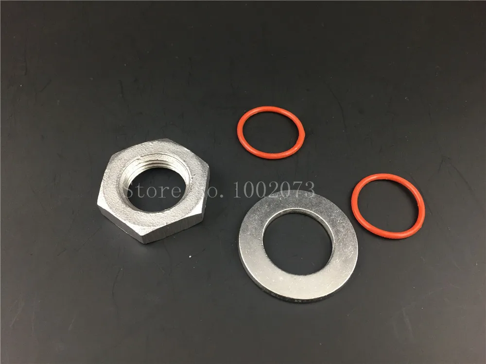 1pc washer 1pcs nut Набор из нержавеющей стали для пивоварения, безсварный чайник, шаровой клапан 1/" NPT, набор для быстрого отключения, фитинг для труб, гайка и переборка в сборе - Цвет: 1pc washer 1pcs nut