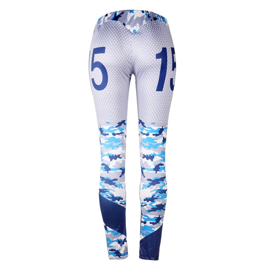 Фитнес Штаны с камуфляжным принтом Русалка Леггинсы Activewear тренировки узкие