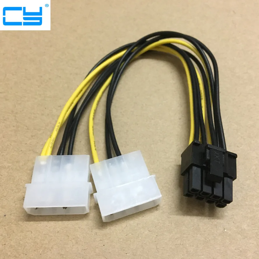 

1 шт., кабель-преобразователь Molex на 8-контактный PCI Express, 6 дюймов, 2 шт.