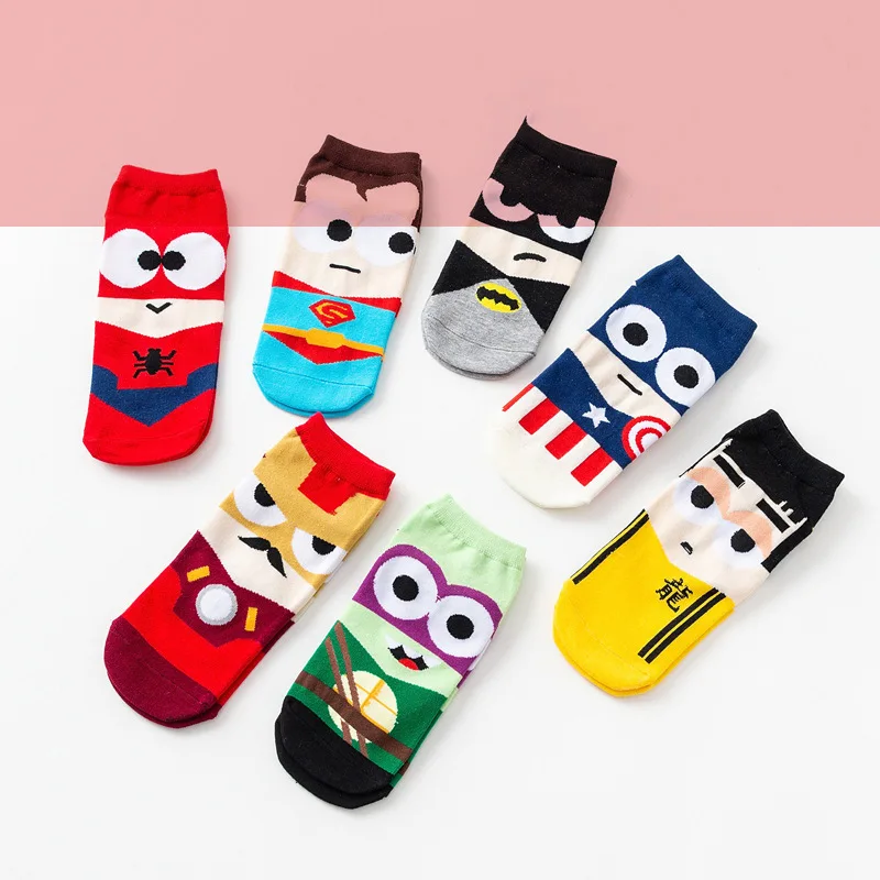 Harajuku/женские носки с героями мультфильмов милые хлопковые забавные Женские