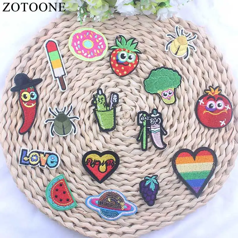 ZOTOONE 1 шт. мультяшный красный Хил нашивка для одежды дешевые вышитые детские
