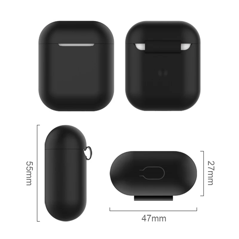 Мягкий силиконовый чехол для Air Pods 2 ударопрочный Apple AirPods Наушники Чехлы защитный