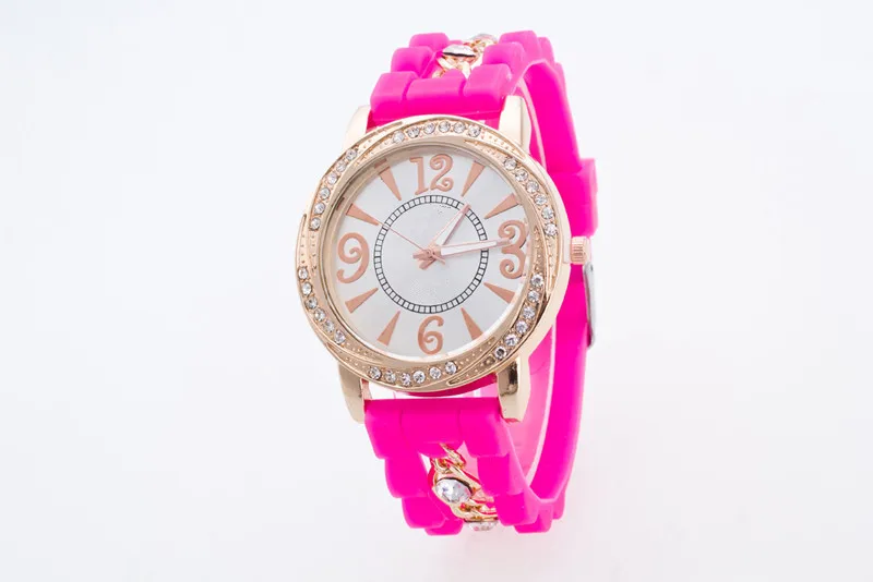 2018 фирменные модные силиконовые часы с кристаллами желе женские часы|feminino|feminino