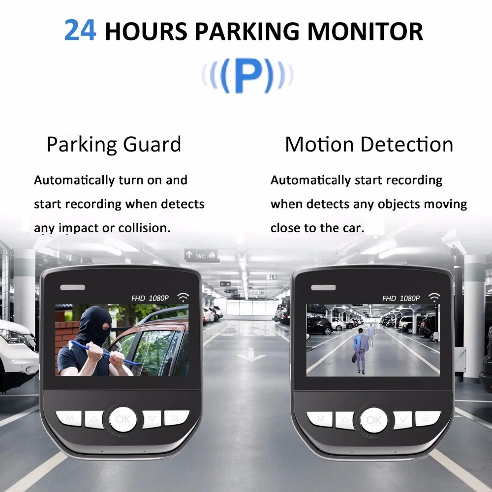Car DVR WiFi Novatek 96658 Full HD1080P Camera 2.45inch IPS G-Sensor Video Recorder Dash Cam | Автомобили и мотоциклы