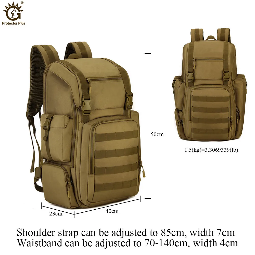 

40L Man Army Military Tactical Assault Pack Backpack 17 Inches Laptop Waterproof Nylon Molle System for Camping Hiking Climbing