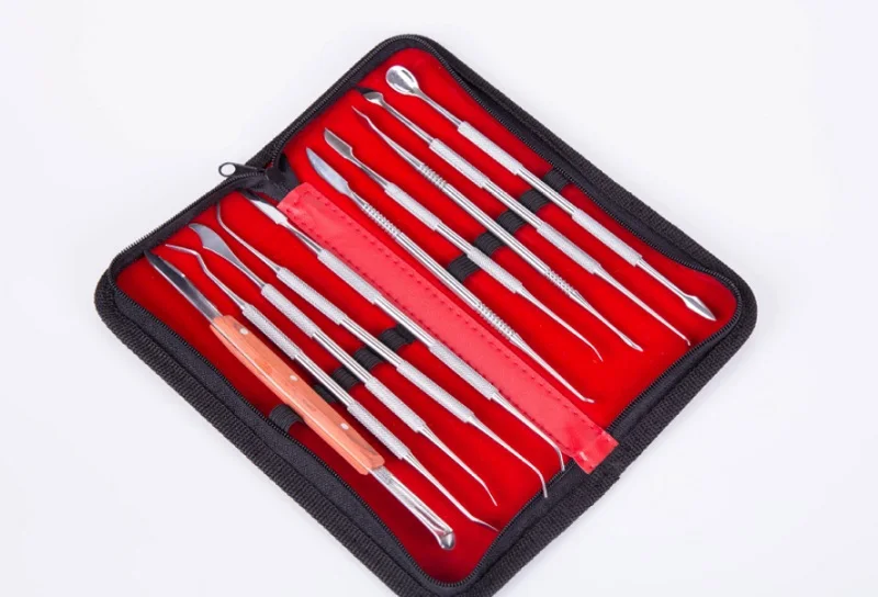 Новинка 10 шт./компл. зубной воск из нержавеющей стали нож для резьбы Лепка Полимерная глина пластмассовая зеркальная Лепка нож инструмент