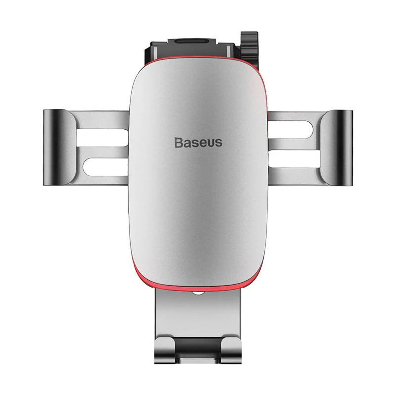 Металлический автомобильный держатель Baseus для iPhone X, samsung, S9, держатель для мобильного телефона, подставка, гравитационное крепление на вентиляционное отверстие, gps, автомобильный держатель для телефона, кронштейн - Цвет: Silver