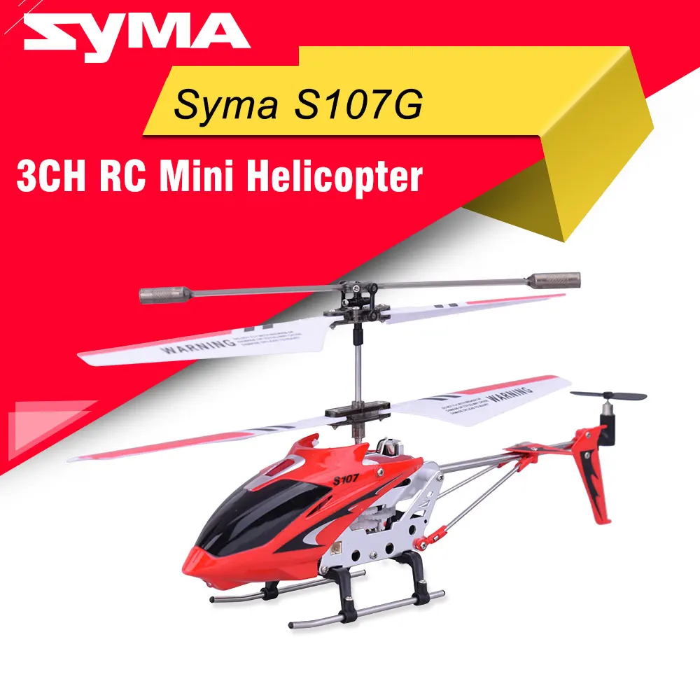 Оригинальный 3-канальный мини-вертолет Syma S107G с корпусом из сплава и гироскопом