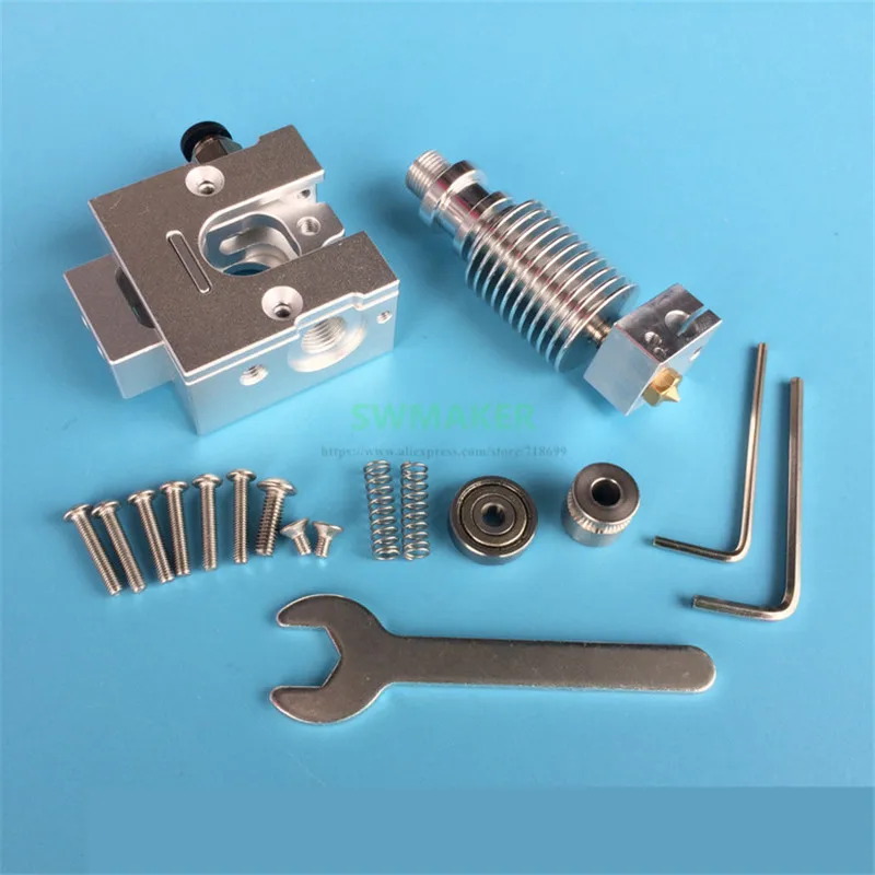 Black/silver Full Metal Bulldog bowden/direct extruder kit with V6 hotend j-head for 1.75mm Filament | Компьютеры и офис
