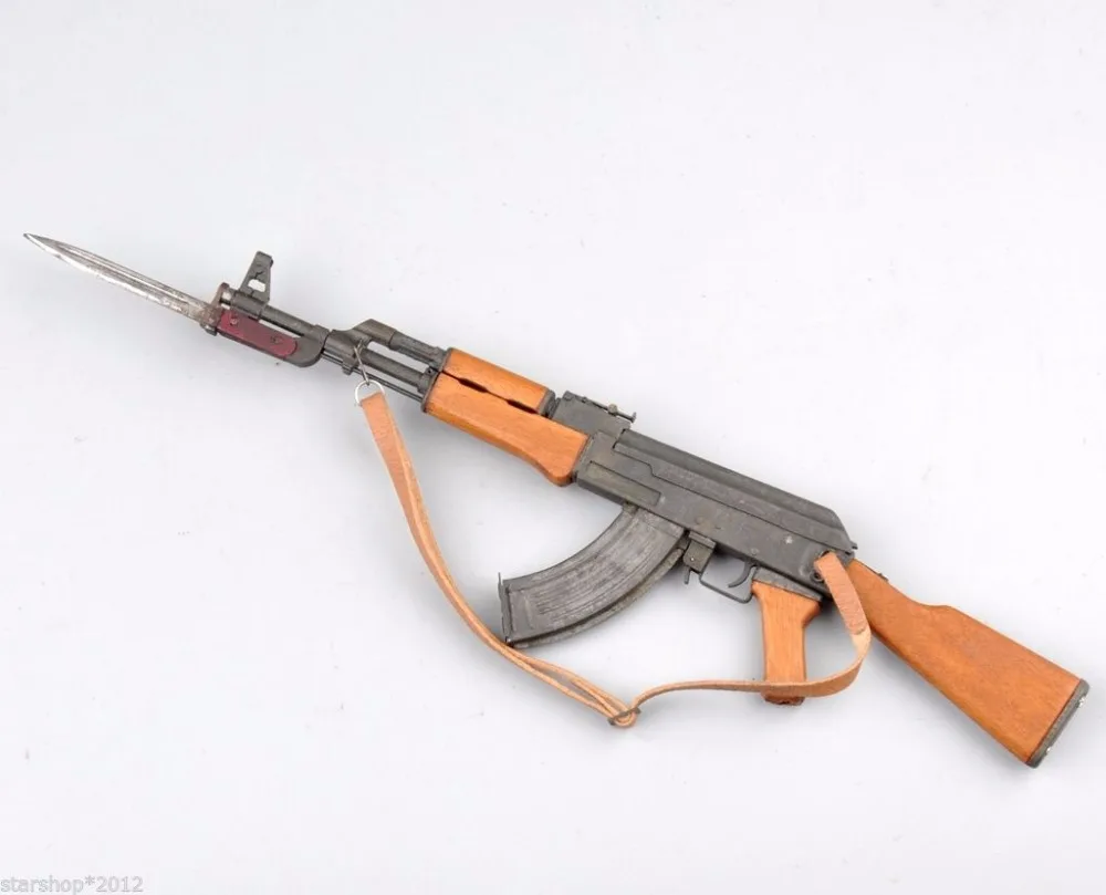 1/6 масштабная модель оружейные игрушки Металл AK47 модельный комплект с байонетом для 12 дюймов Военная фигурка солдат игрушки запчасти аксессуары