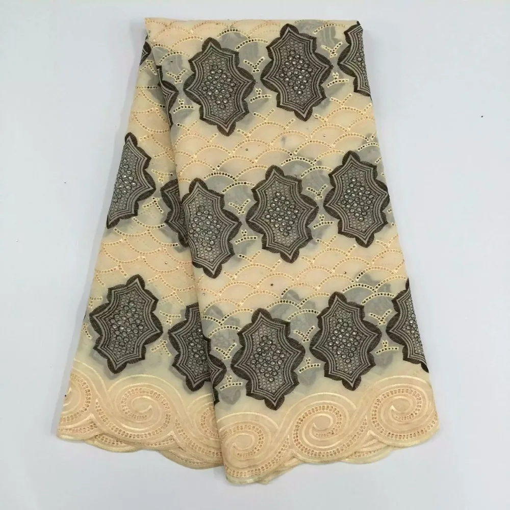 Новый камень африканский гипюр швейцарский хлопок Кружева Ткань высокое