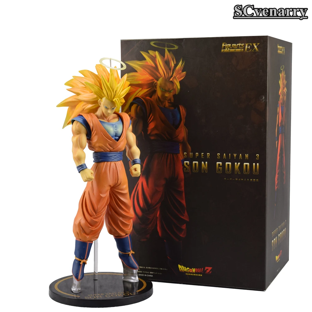 Аниме Dragon Ball Z Heroes Super Saiyan 3 Son Goku ПВХ фигурка коллекционная игрушка 30 см | Игрушки и