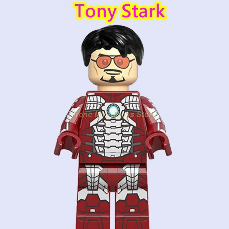 Tony Stark Мстители эндгейм перец Поттс спасатель Марк ЖЕЛЕЗНЫЙ ЧЕЛОВЕК Марк 85 Тони Старк Железный человек строительные блоки кирпичи Marvel игрушки для детей - Цвет: Tony Stark