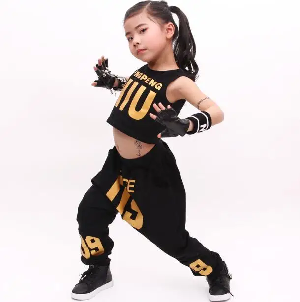 Kid's Casual Sets Fashion Summer Children Clothes Hip Hop Dance Set Costume Girls Wear 2 Pieces Suit Boys Harem Pants | Детская