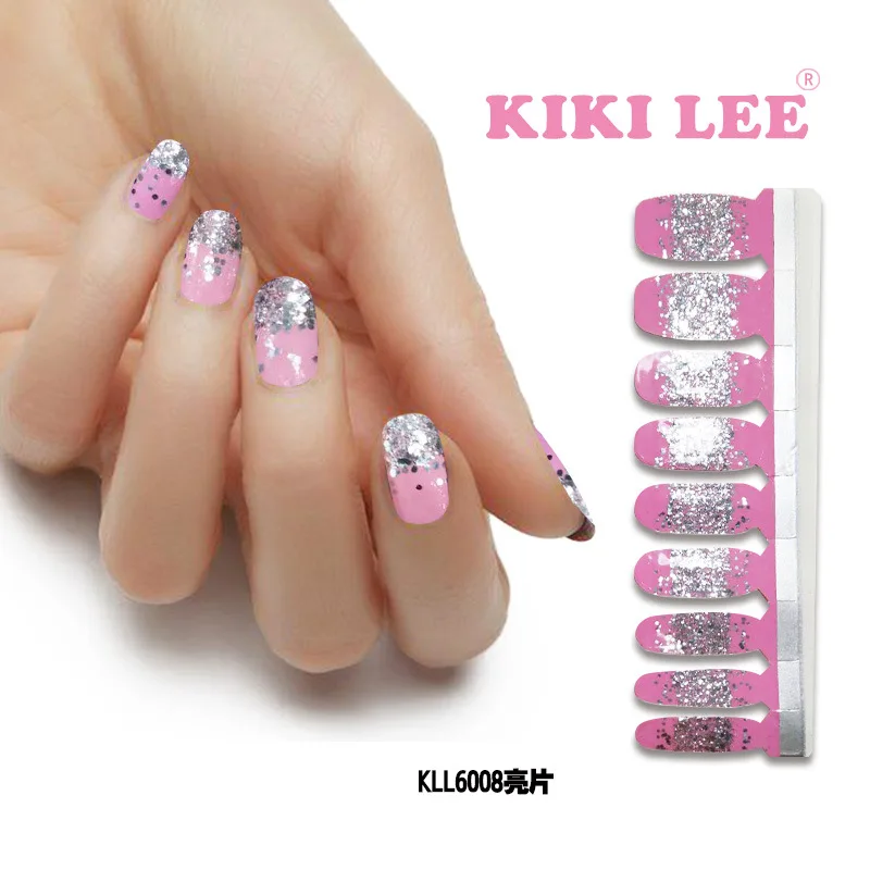Блеск красочные Nail Книги по искусству Красота Стикеры 18 шт./упак. Декор ленты на