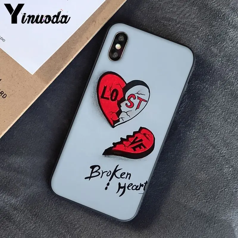 A9 Yinuoda разбитое сердце новое поступление черный чехол для телефона iPhone 8 7 6 6S 6Plus X XS MAX 5 5S SE XR 10 Чехол - Цвет: A9