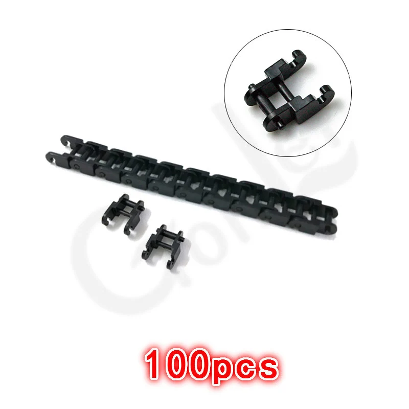 100Pcs-Small-Black 100 шт./лот Technic Link протектора со скошенным краем Танк гусеничная цепь автомобильный трек коврик EV3 EV5 № 3873/15379 Technic Bloks Кирпичи Игрушки - Цвет: 100Pcs-Small-Black