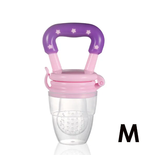 Pink M Свежая еда, фруктовый Ниблер, Детская соска для кормления детей, кормушка для фруктов, соски для кормления, соска, соска, бутылочки, Товары для малышей - Цвет: Pink M