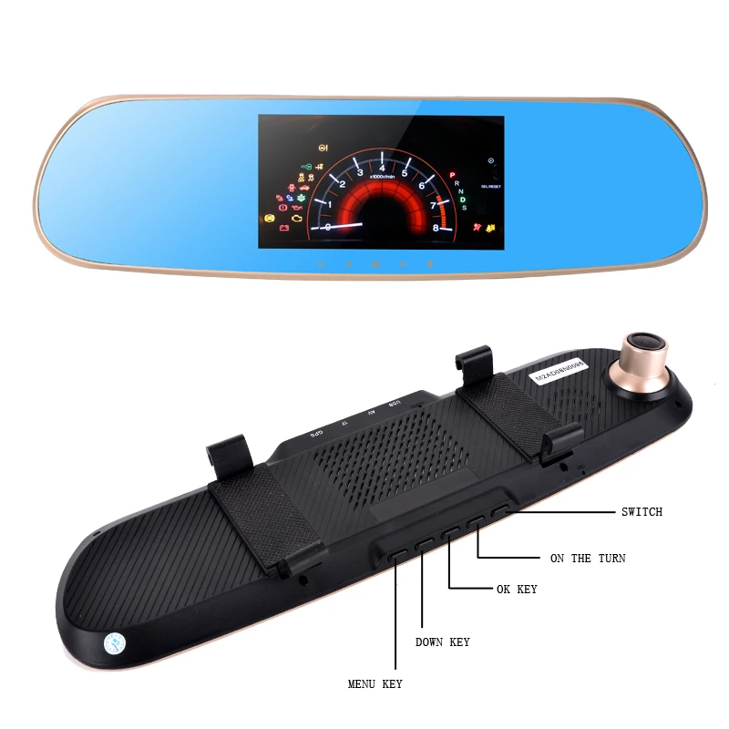 5 дюймов дюймовый HD Android GPS навигации вид сзади автомобиля DVRs Доль видеокамера FM 8