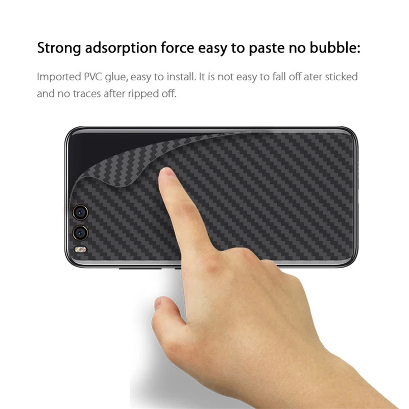 5PACK 3D Carbon Rear Fibre Skin Sticker Protector For Xiaomi 4C 4i 4S 5 5s Plus Protective Back Film Mi 6 M6 6X 8 SE | Мобильные