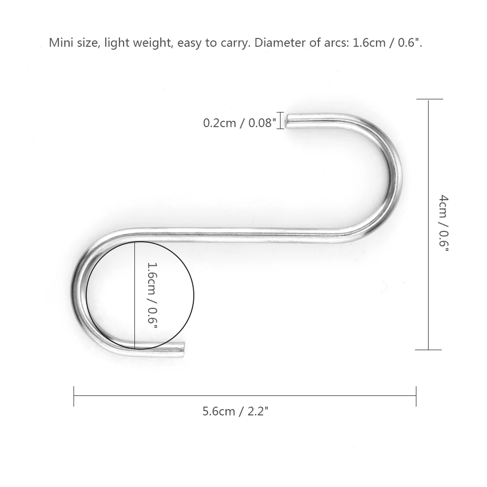 10 шт. мощный крючок в форме S из нержавеющей стали кухонная утварь сковорода