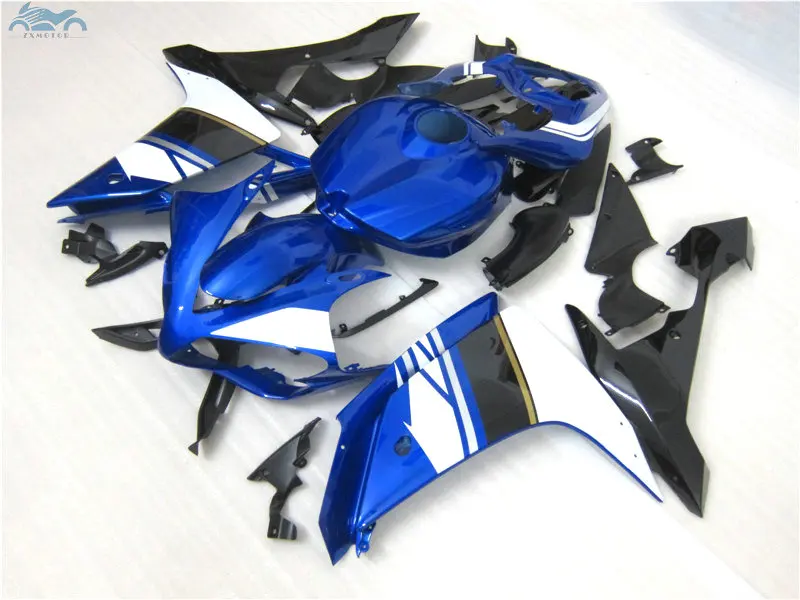 Комплект обтекателей для мотоцикла YAMAHA 2007 2008 YZFR1 YZF R1 07 08 белый синий обтекатели