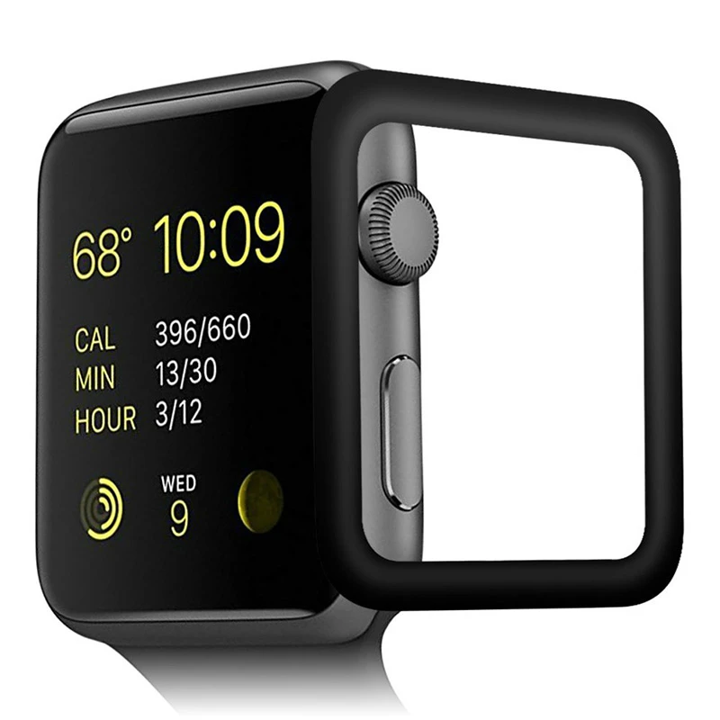 JGKK для Apple Watch 38 мм 40 42 44 3D полное покрытие закаленное стекло iWatch мягкая защита