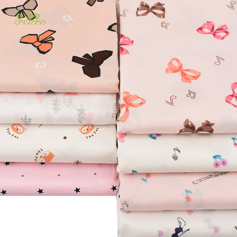 Chainho саржевая хлопчатобумажная атласная ткань с принтом мультяшная серия для